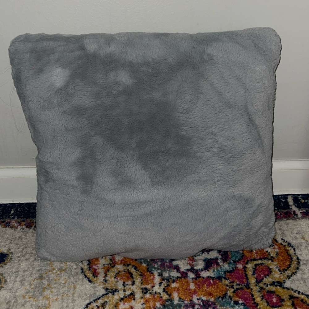 Grey Plush Pillow